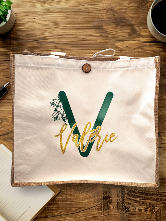 Sac caba personnalisé/ trousse personnalisée avec prénom