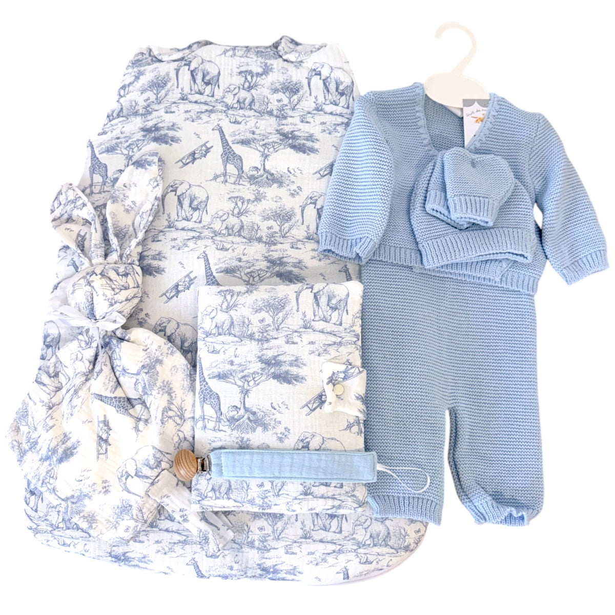 Coffret naissance personnalisé brodé – Cadeau bébé