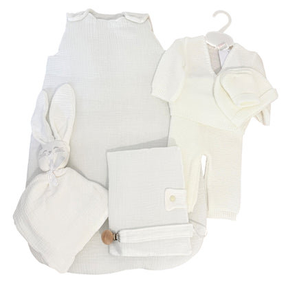 Coffret naissance personnalisé brodé – Cadeau bébé