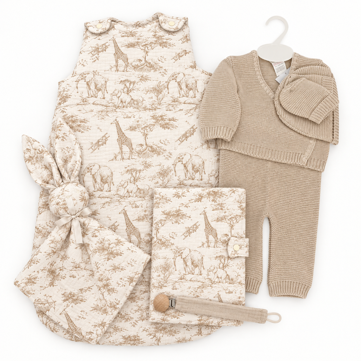 Coffret naissance personnalisé brodé – Cadeau bébé