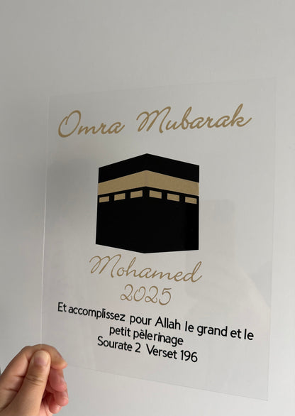 Plexiglass Personnalisé – Omra Moubarak