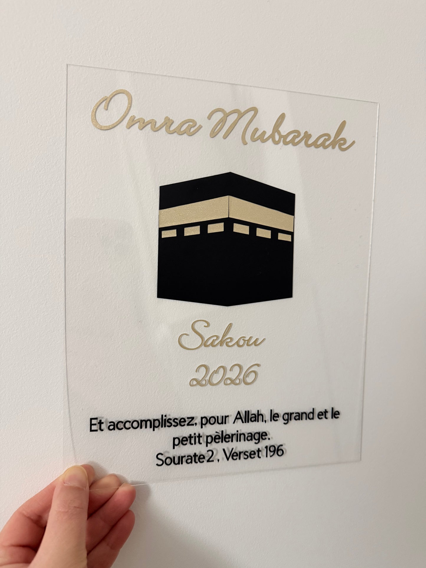 Cadeau Omra/Hajj Moubarak personnalisé