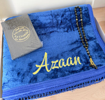 Coffret Tapis de Prière, Tasbih & Citadelle du Musulman/Coffret cadeau islamique
