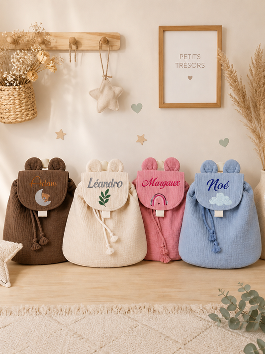 Sac à dos enfant personnalisé brodé avec prénom