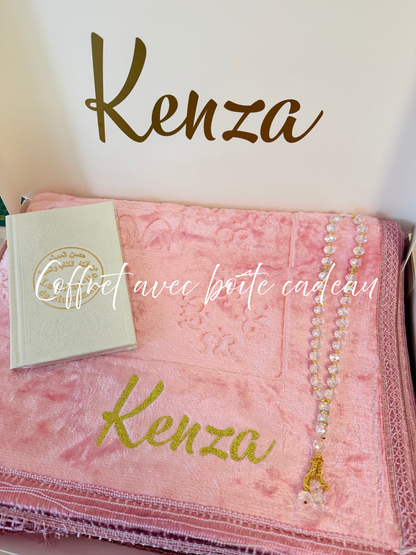 Coffret Tapis de Prière, Tasbih & Citadelle du Musulman/Coffret cadeau islamique