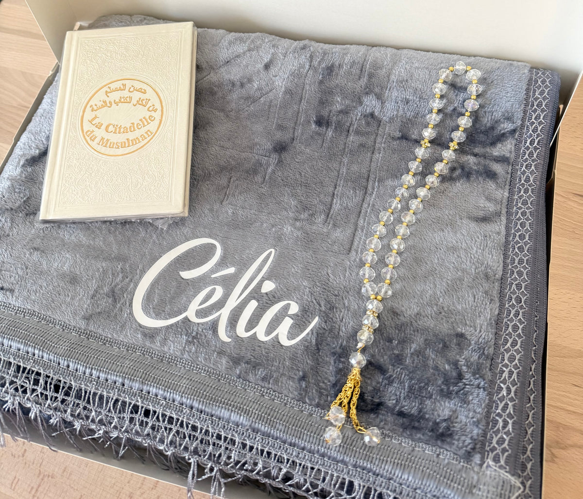 Coffret Tapis de Prière, Tasbih & Citadelle du Musulman/Coffret cadeau islamique