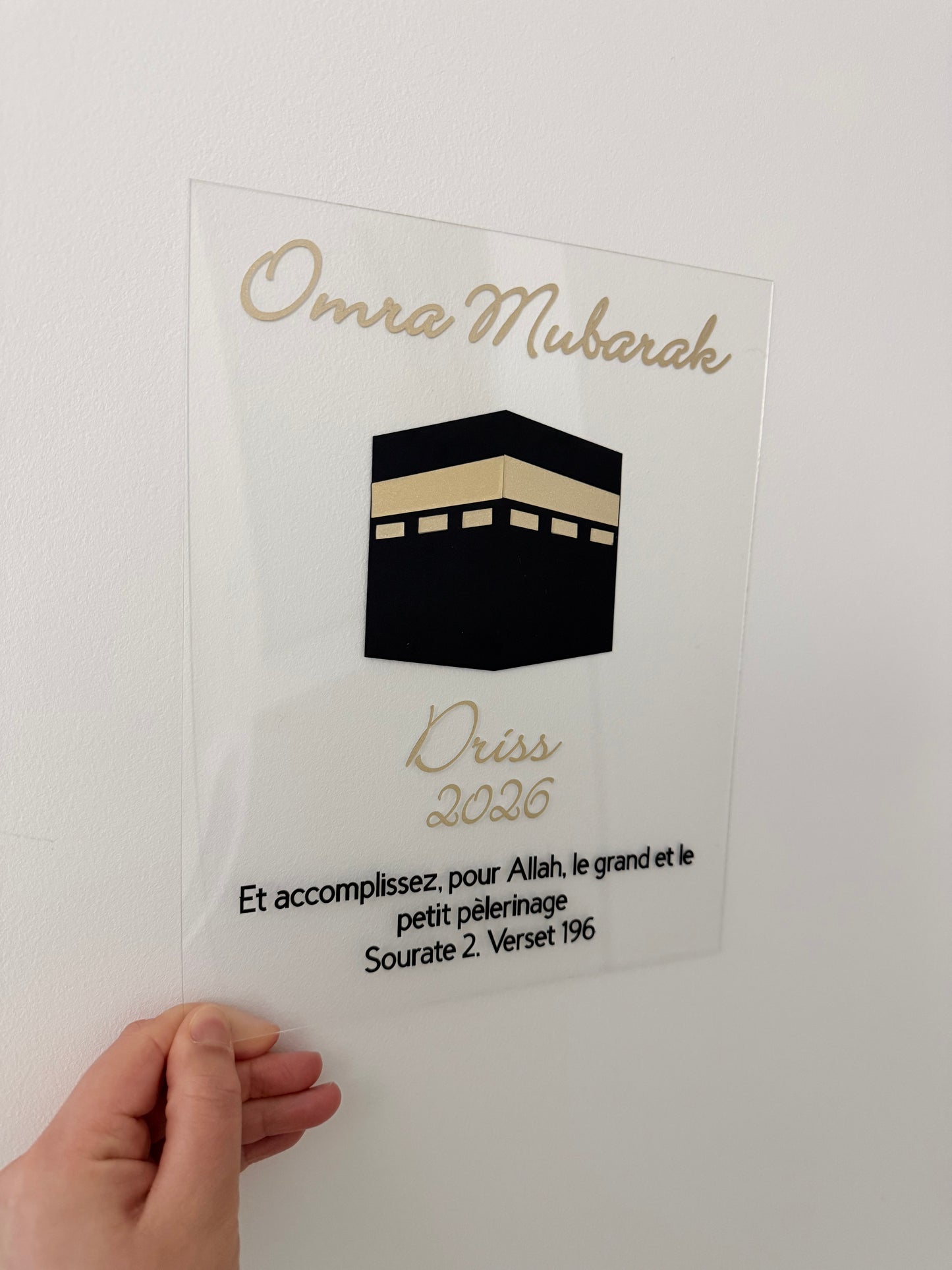 Cadeau Omra/Hajj Moubarak personnalisé