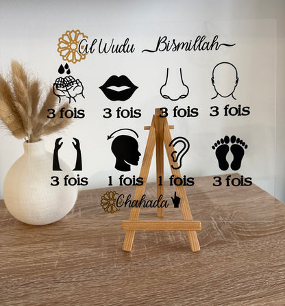 Plaque Ablutions en plexiglass