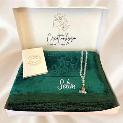 Coffret Cadeau Islamique – Tapis de Prière, Tasbih & Citadelle du Musulman