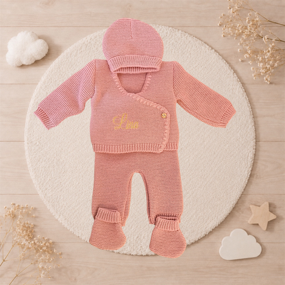 Ensemble naissance personnalisé brodé