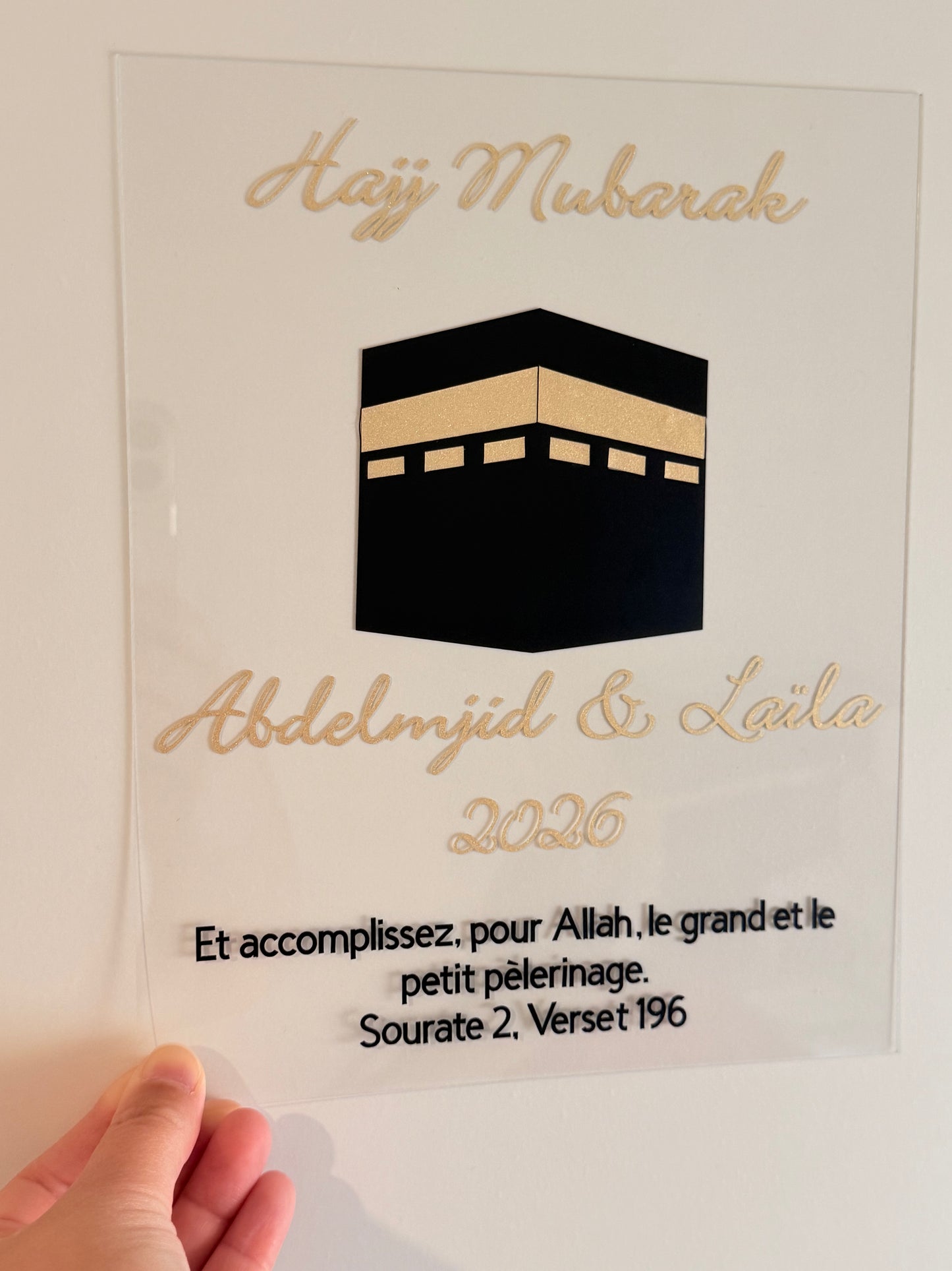Cadeau Omra/Hajj Moubarak personnalisé
