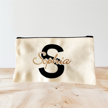 Sac caba personnalisé/ trousse personnalisée avec prénom