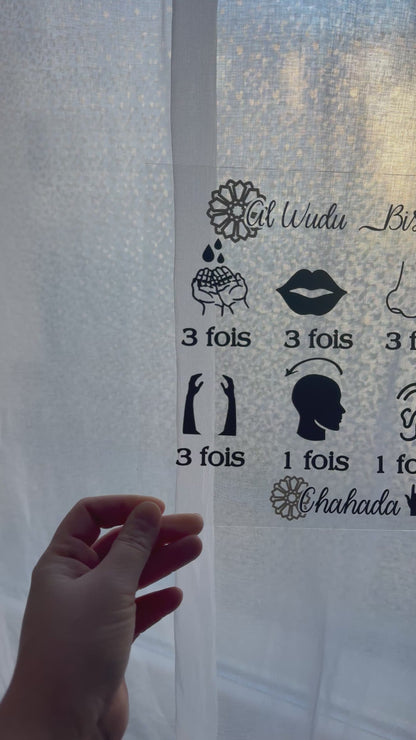 Plaque Ablutions en plexiglass