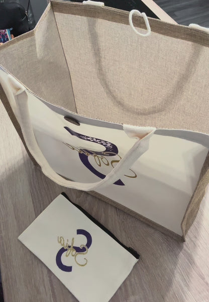 Sac caba personnalisé/ trousse personnalisée avec prénom